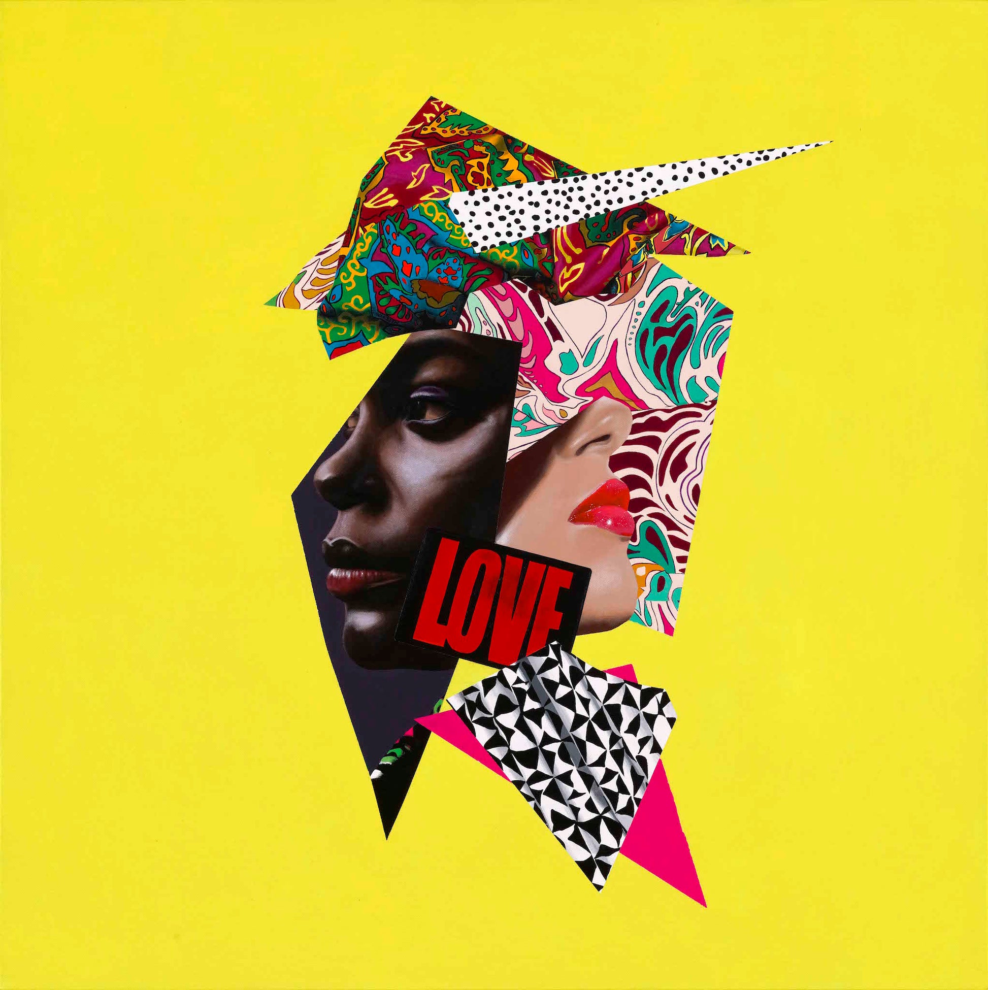 New Madonna - Abstract portrait Art - Vanity Pop - Collage Portrait - Limited Edition Giclee Art Print - Vakseen Art