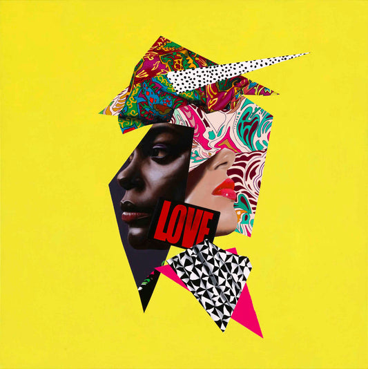 New Madonna - Abstract portrait Art - Vanity Pop - Collage Portrait - Limited Edition Giclee Art Print - Vakseen Art