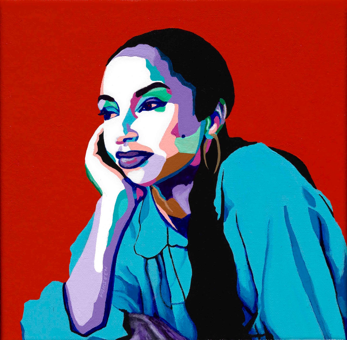 Sade portrait art - Limited Edition Giclee Print & Wall Decor - Vakseen Art