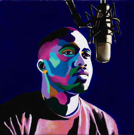 Nas portrait art - Limited Edition Giclee Art Print & Wall Decor - Vakseen Art