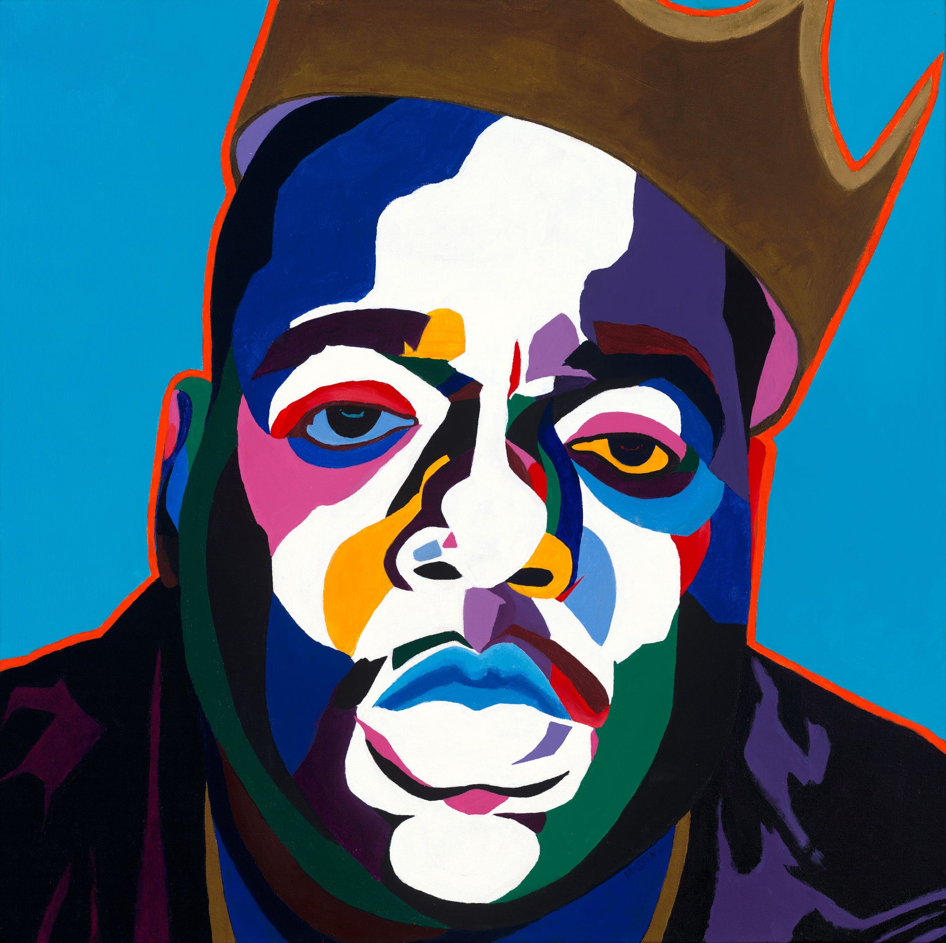 Biggie portrait art - Limited Edition Giclee Art Print - Vakseen Art