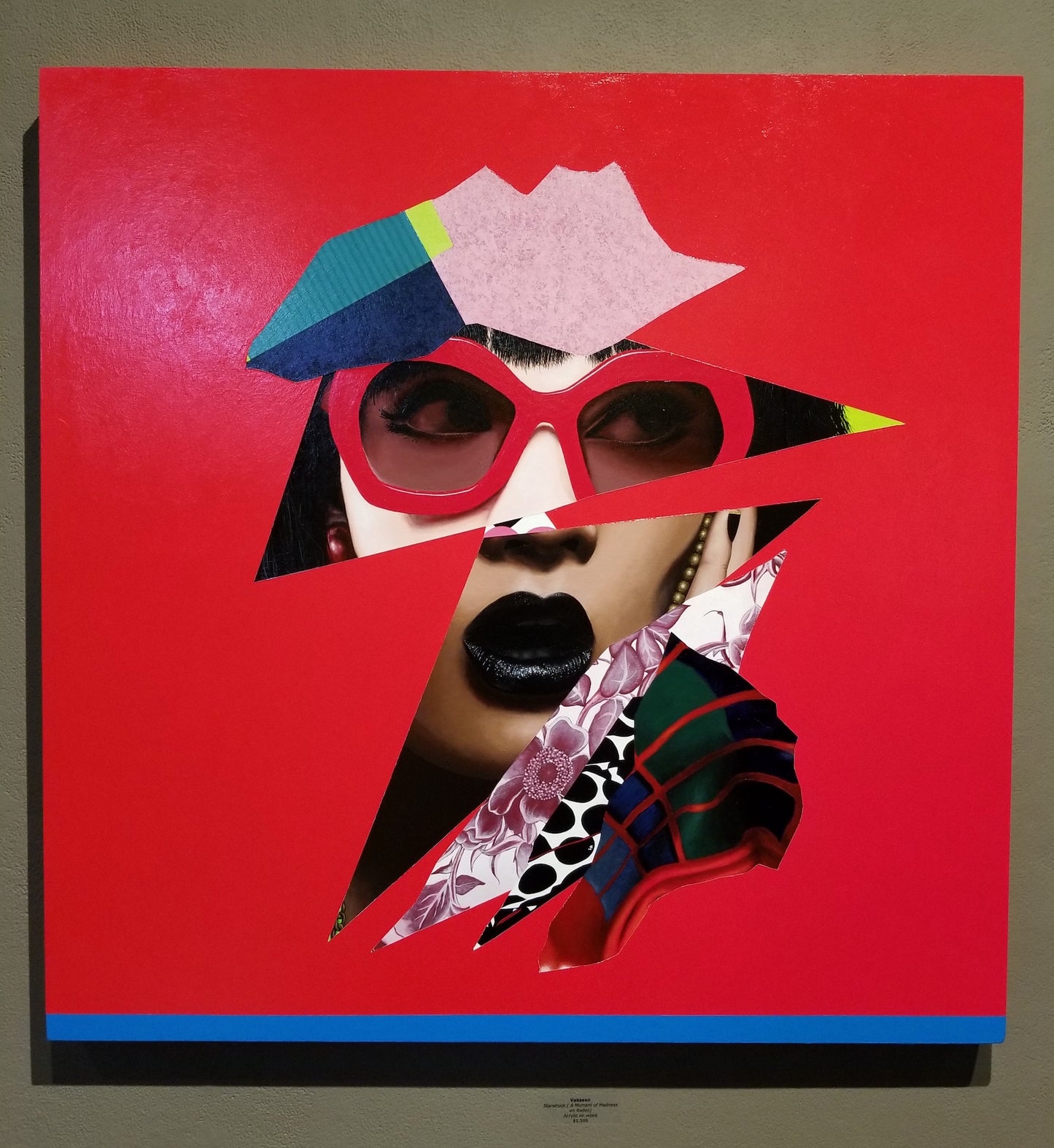 Starstruck (A Moment of Madness on Rodeo) - Collage Portrait – Original Acrylic Painting – Vanity Pop Series – Wall Decor by Vakseen