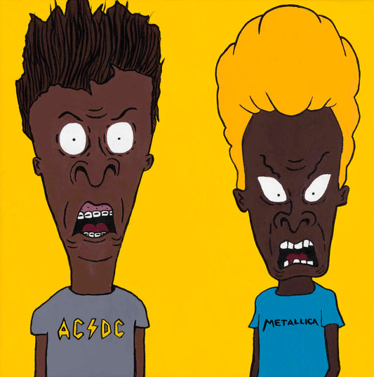 Beavis & Butthead portrait art - FOBP - Original Acrylic Painting & Wall Decor - Vakseen Art
