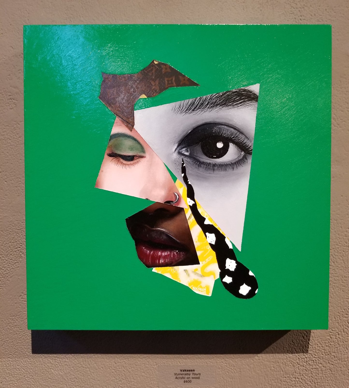 Mixed Emotions - Collage Portrait – Original Acrylic Painting – Vanity Pop Series – Wall Decor by Vakseen