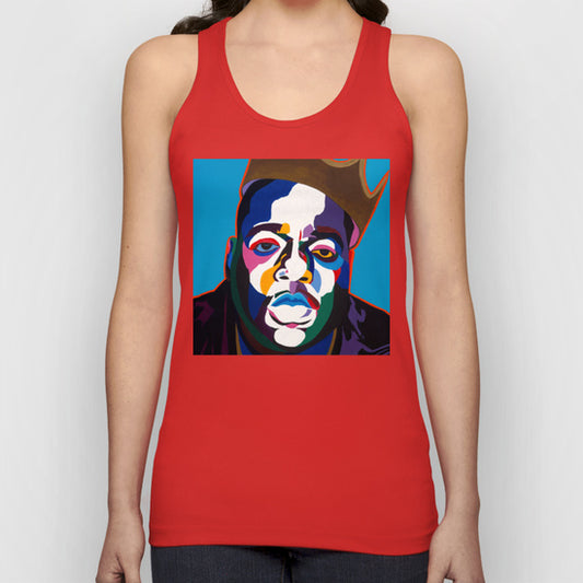 Biggie portrait Art - Biggie Tank top Shirt - Custom Art Shirt & Apparel - Vakseen Art