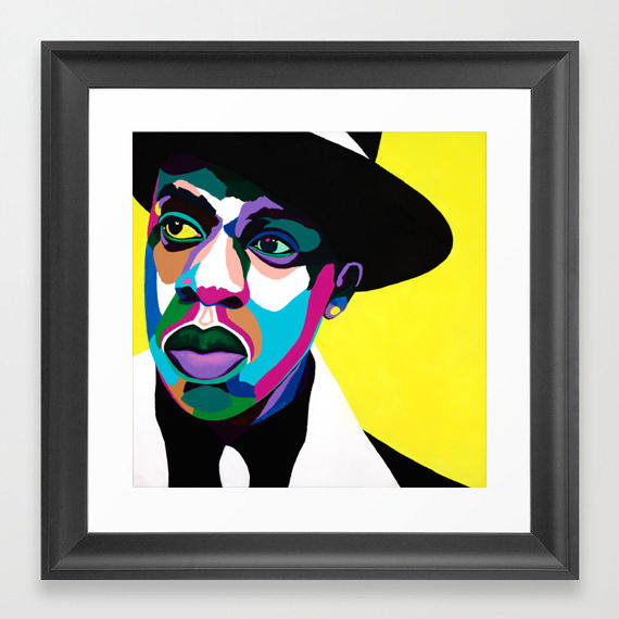 Jay Z portrait art - Limited Edition Giclee Print & Wall Decor - Vakseen Art