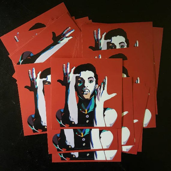 Prince portrait Art - Custom Art Stickers for Laptops & Wall Decor - Vakseen Art
