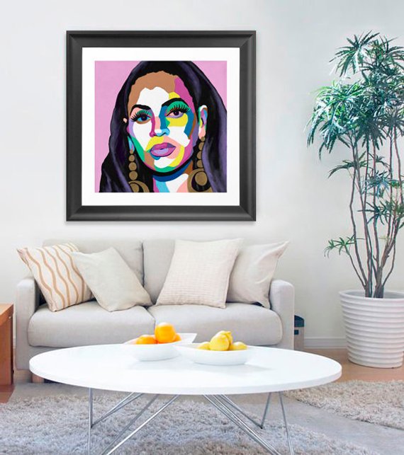 Beyonce portrait art - Limited Edition Giclee Art Prints & Wall Decor - Vakseen Art