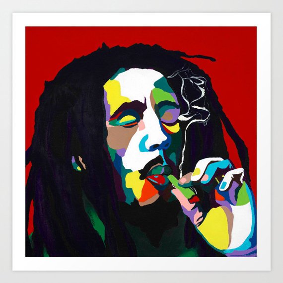 Bob Marley portrait art - Limited Edition Giclee Art Prints & Wall Decor - Vakseen Art