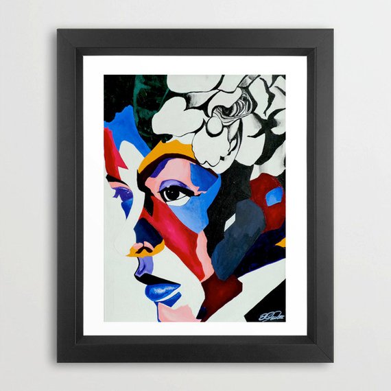 Heartache Sit Down - Billie Holiday portrait art - Limited Edition Giclee Print & Wall Decor - Vakseen Art