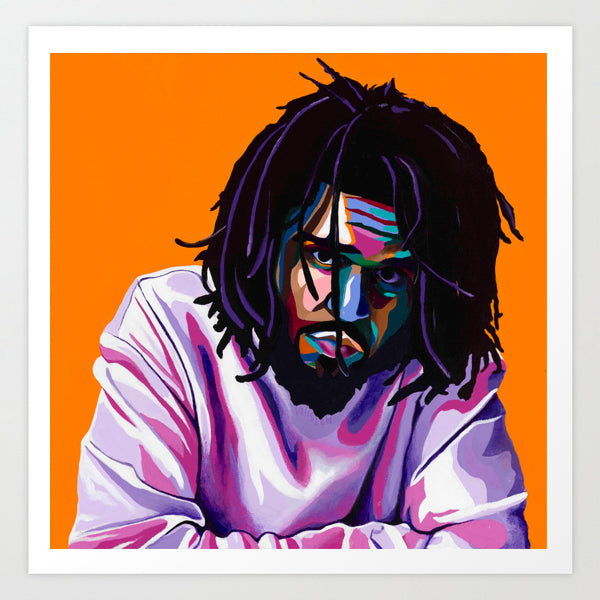J. Cole portrait art - Limited Edition Giclee Art Prints & Wall Decor - Vakseen Art