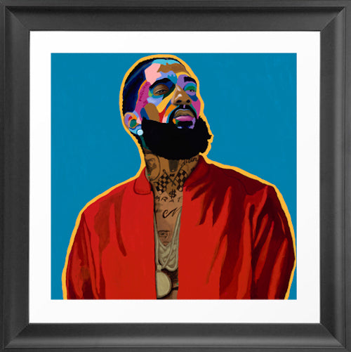 Nipsey Hussle portrait art - Limited Edition Giclee Art Prints & Wall Decor - Vakseen Art 