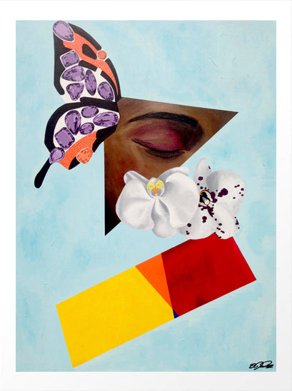 Madam Renaissance - Abstract portrait Art - Vanity Pop - Collage Portrait - Original Acrylic Painting & Wall Decor - Vakseen Art